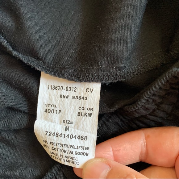 Cherokee Workwear Black Scrub Pants - Picture 2 of 5